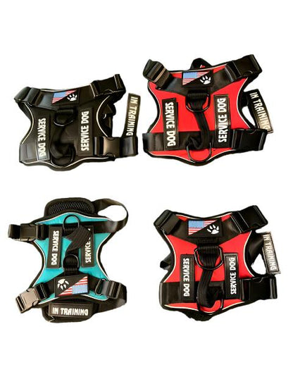 Reflective, Adjustable, Comfort Nylon Dog Harness, w/Patches FREE Training eBook