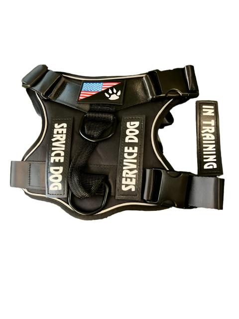 Reflective, Adjustable, Comfort Nylon Dog Harness, w/Patches FREE Training eBook