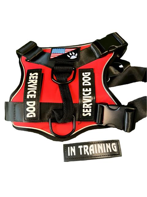 Reflective, Adjustable, Comfort Nylon Dog Harness, w/Patches FREE Training eBook