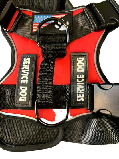 Reflective, Adjustable, Comfort Nylon Dog Harness, w/Patches FREE Training eBook