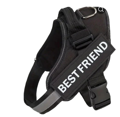 No Pull Reflective Harness Best Friend Patches, Soft, FREE Training e-Book